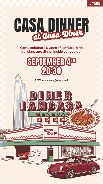 CASA DINNER AT CASA DINER - Geneva, Bistrot de Charlotte, 4th of September 2026 - 19:30