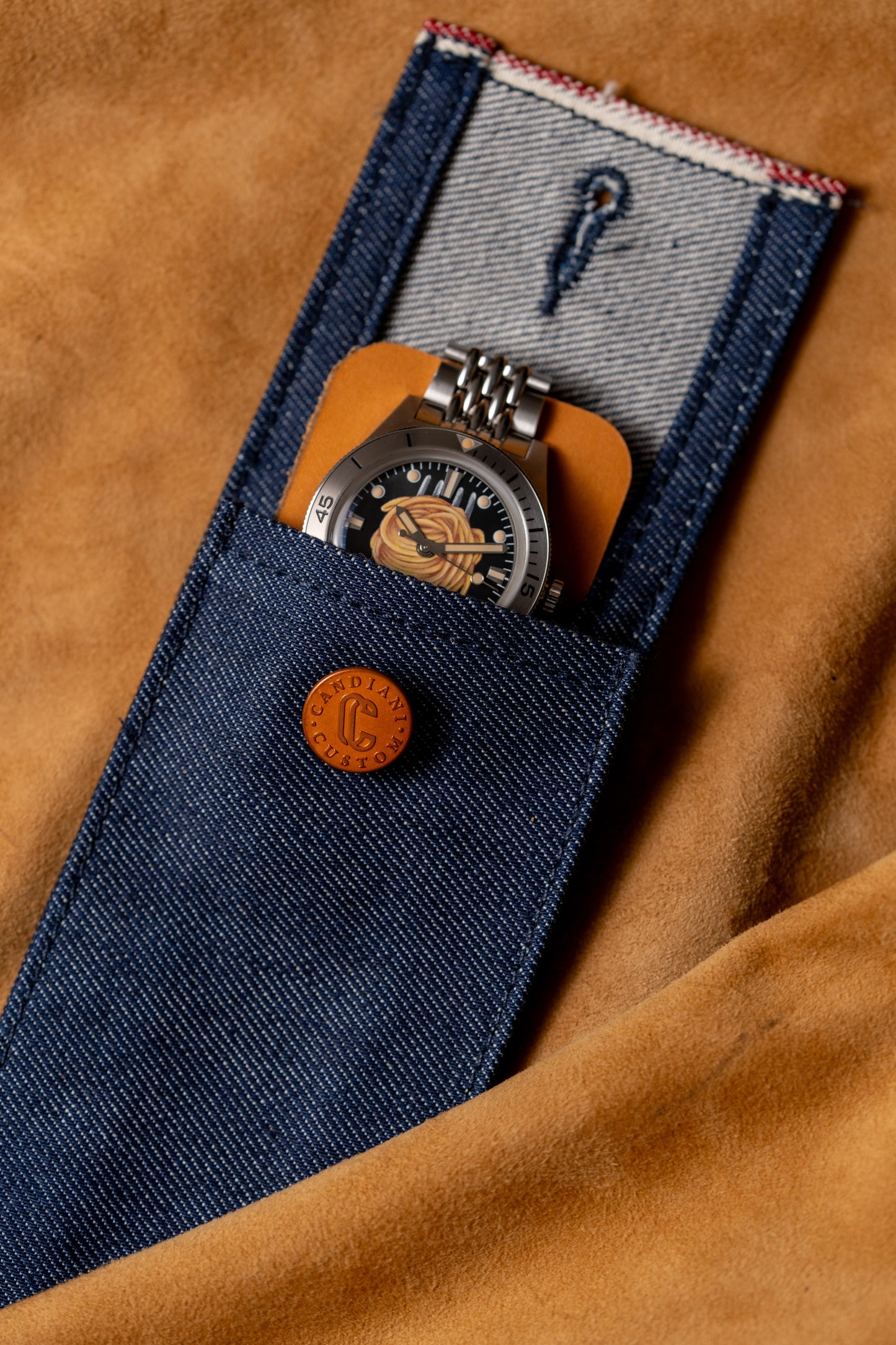 IamCasa x Candiani – The Denim Watch Pouch